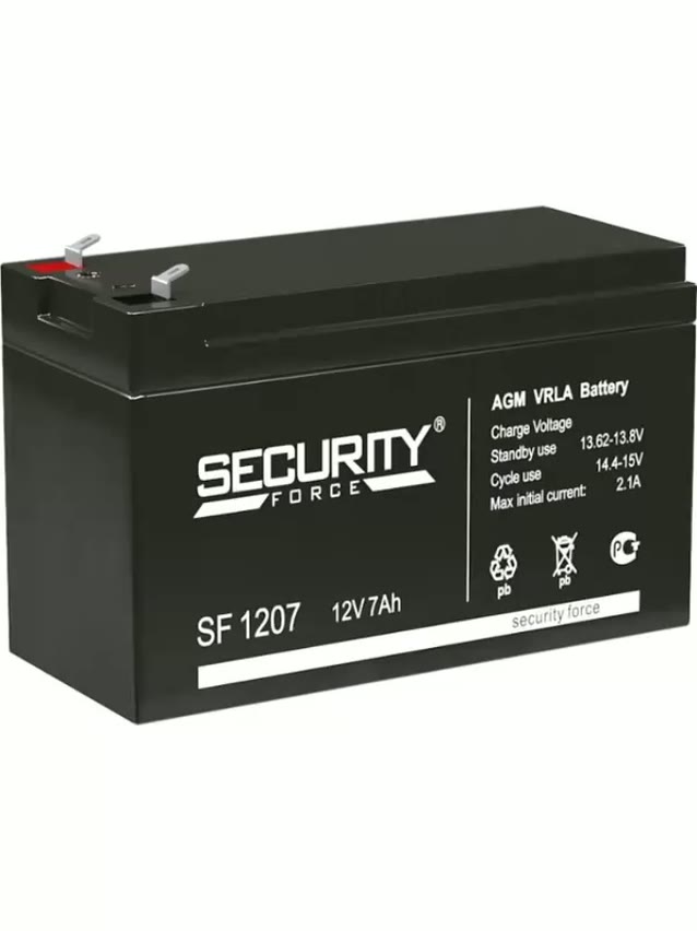 Аккумуляторная батарея SECURITY FORCE SF 1207 — фото 1