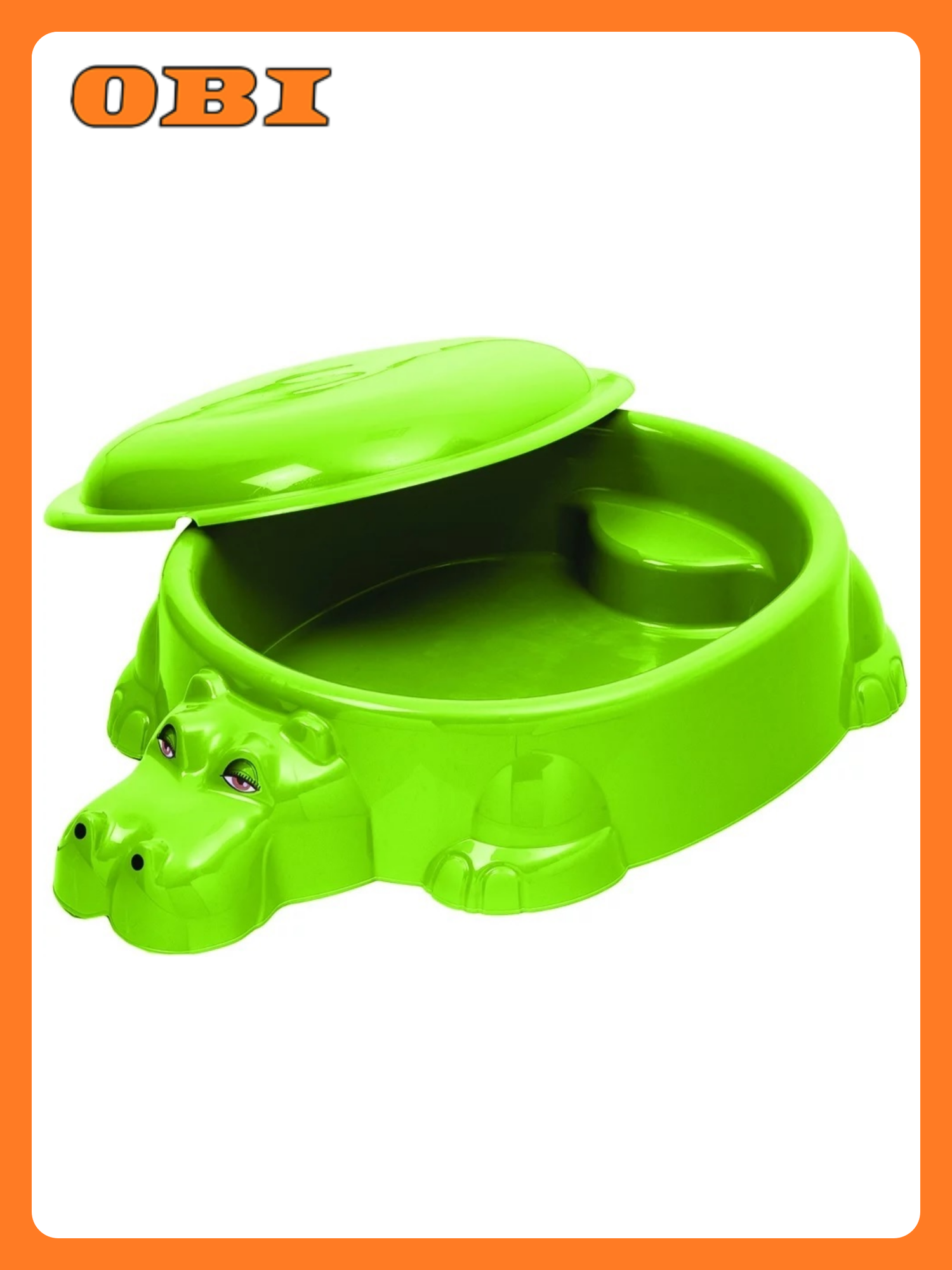Песочница ZEBRATOYS "Бегемот" с крышкой для улицы полимер зеленая