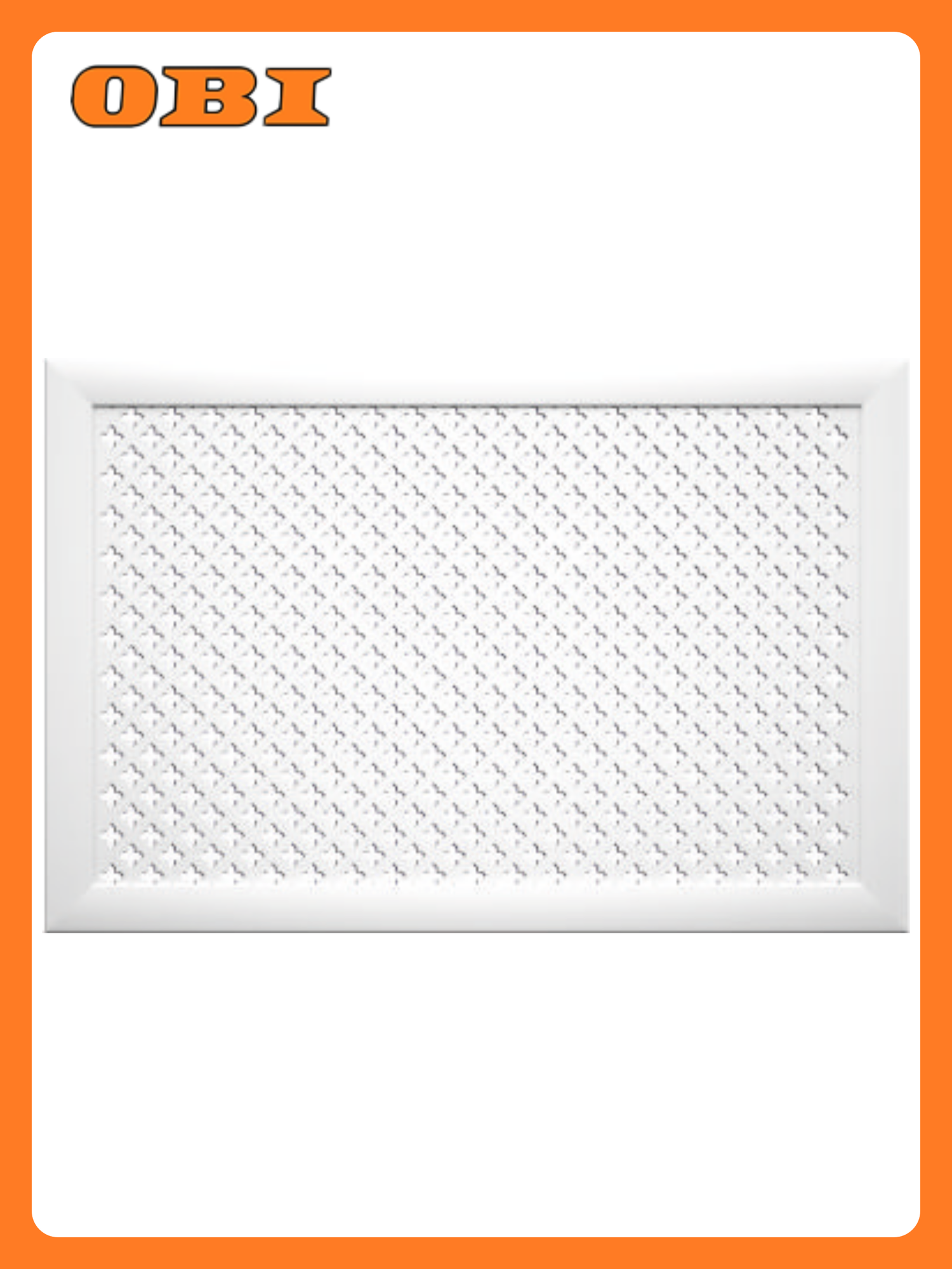 Экран радиатора STELLA МДФ белый перфорированный 90x60 см