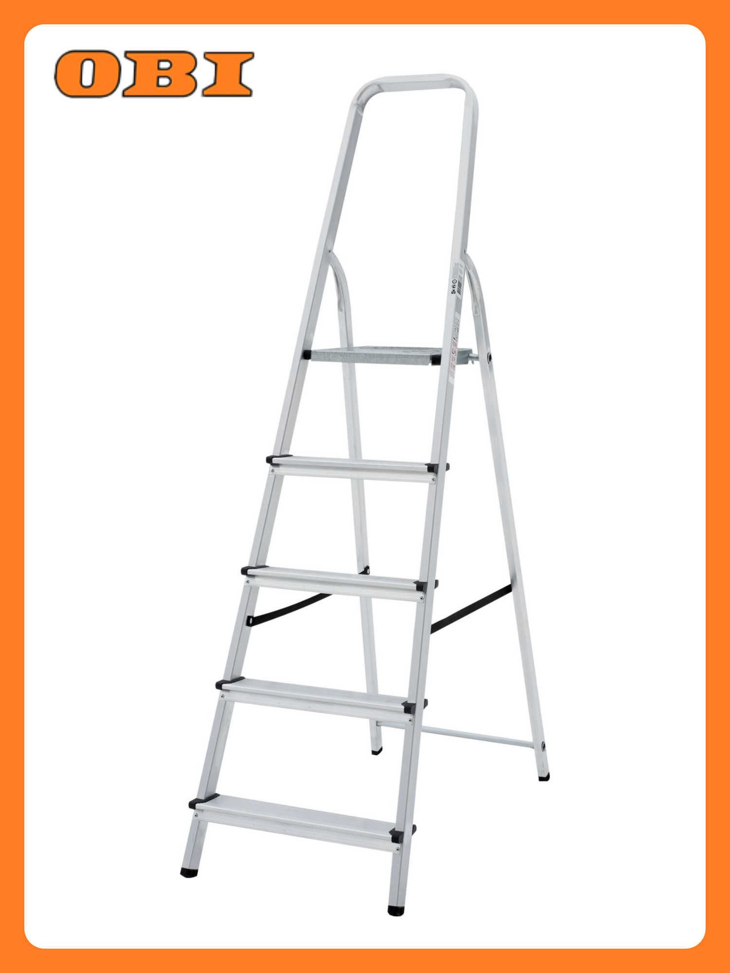 Стремянка алюминиевая Новая Высота 1х5 ступеней