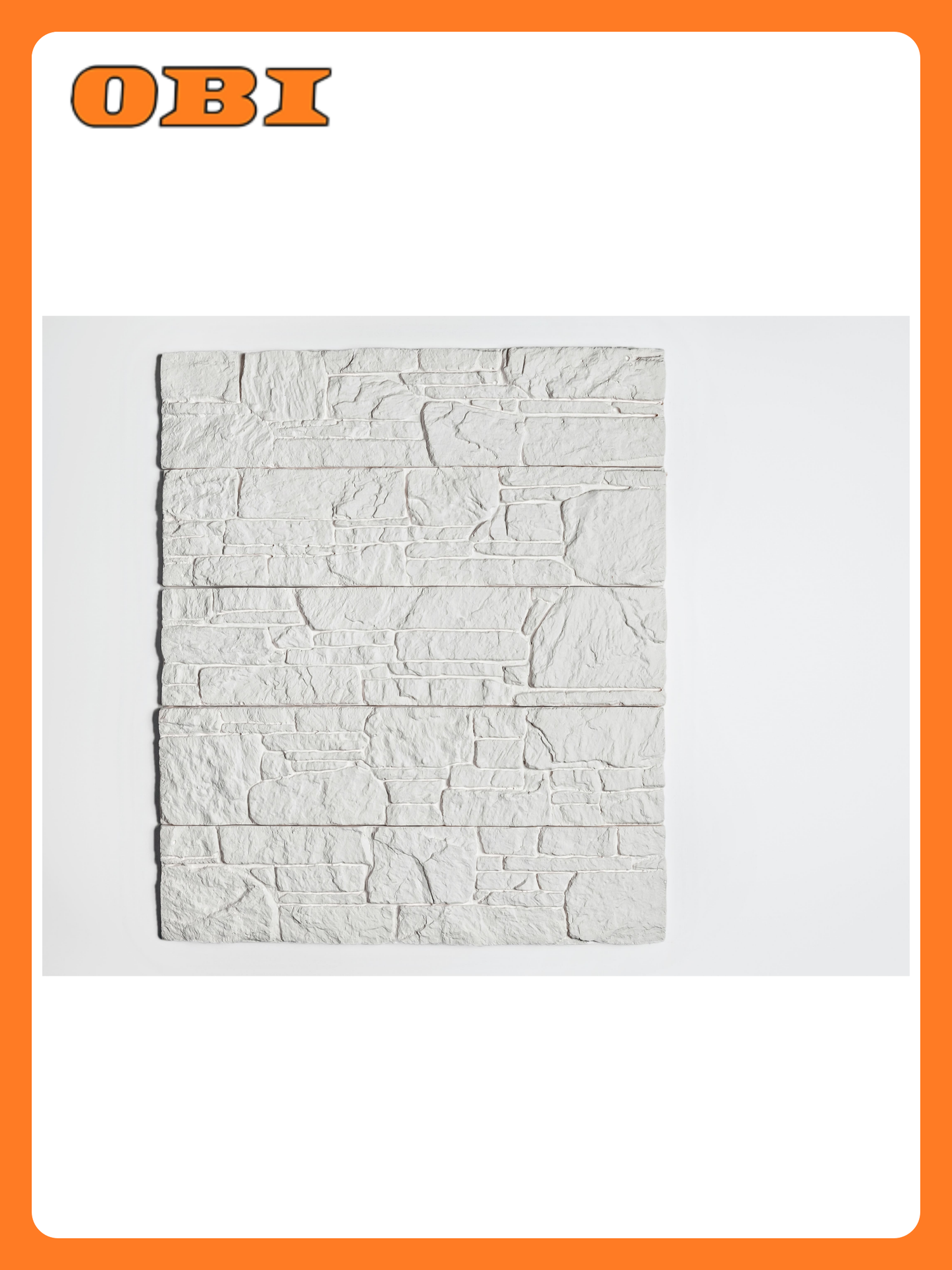 Гипс плитка Евролит Аппалачи 40х10 см 1 кв. м имитация камень белый