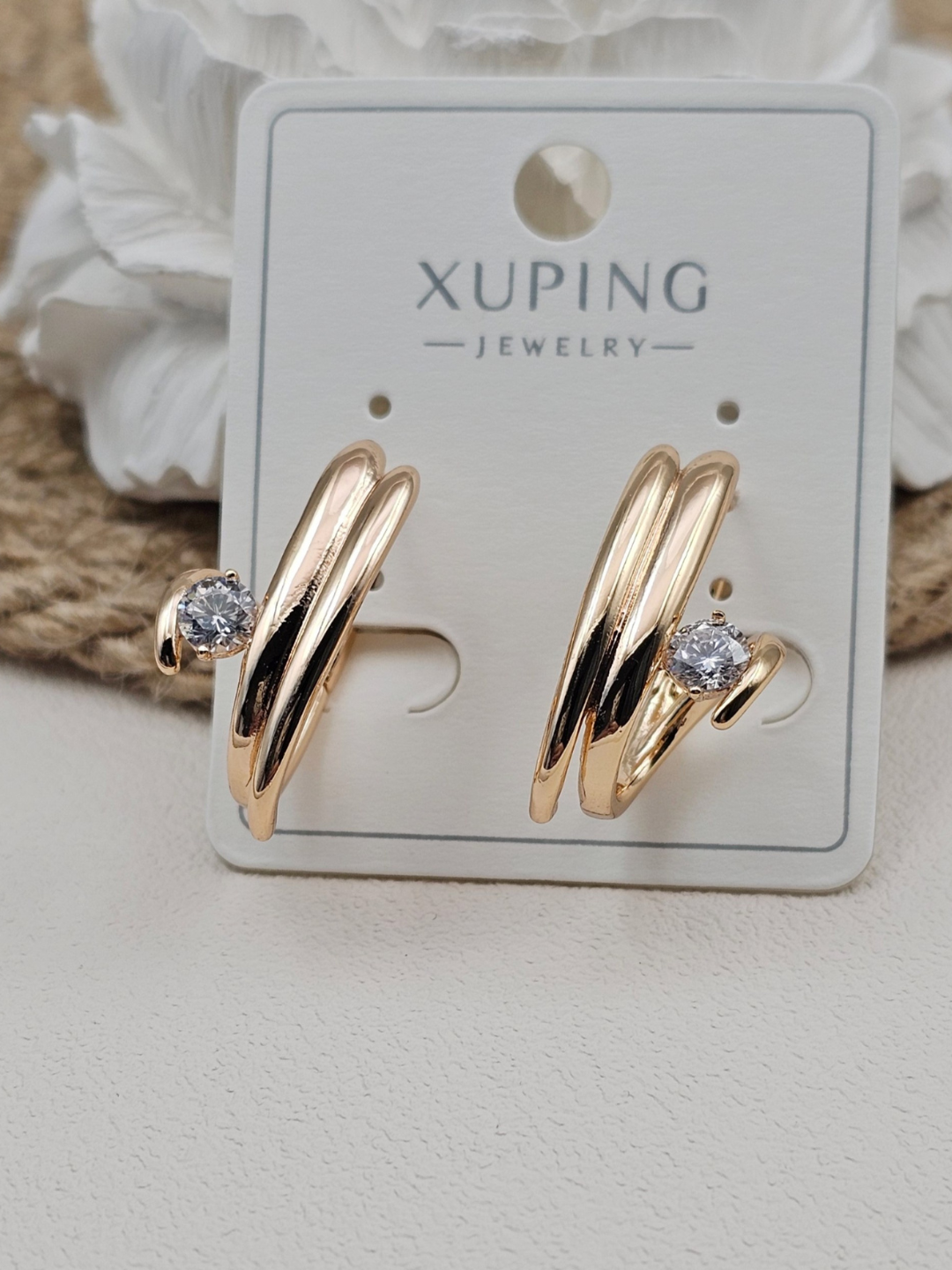 Серьги каффы XUPING JEWELRY, gold — фото 1