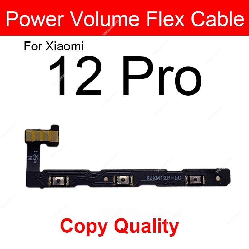 Гибкий кабель регулировки громкости для Xiaomi Mi 11 11T Pro Ultra Mi 12 12X 12S 12T Pro Lite, ультра боковая кнопка, детали гибкой ленты Mi 12 Pro-Copy