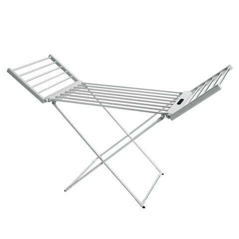 Сушилка для белья напольная Лайма 700979 Home электрическая, раскладная, 3 зоны сушки, алюминиевая, таймер/регулировка темп. 45-70 °С