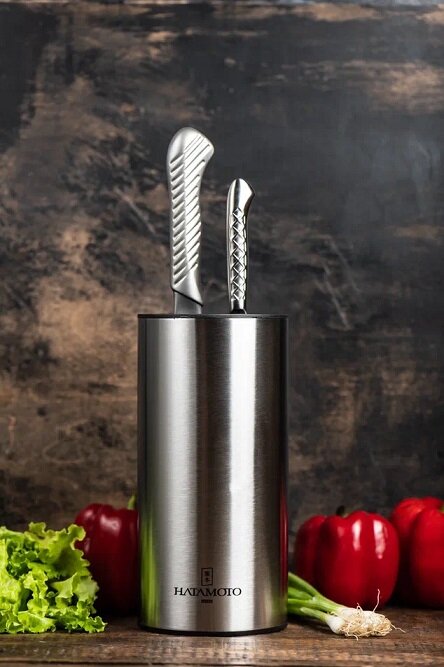 Подставка для Ножей универсальная HATAMOTO (PWBS-15D-SLV) вмещает до 8 ножей — фото 1