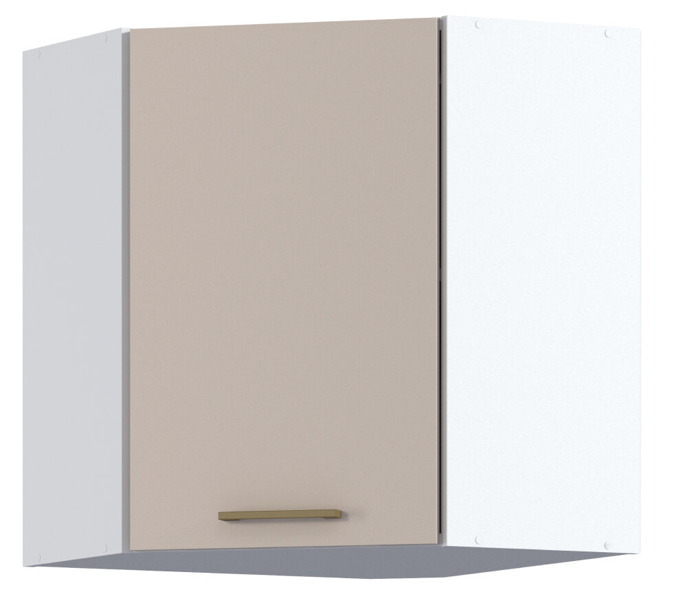 Шкаф навесной угловой столплит Соренто ЛДСП бежевый 60x305x68 см