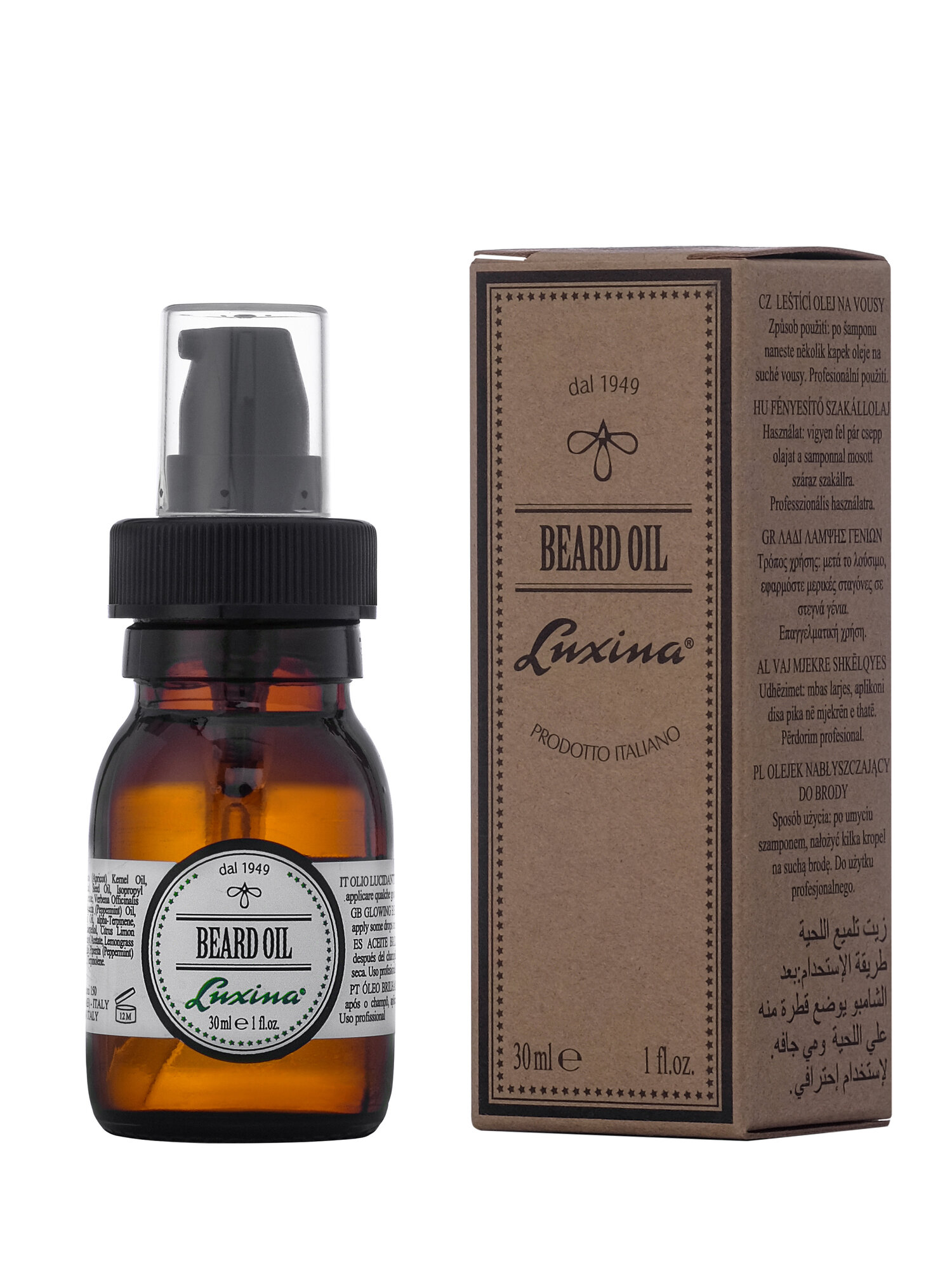 Масло для бороды Luxina, с витамином Е и абрикосовым маслом, 30мл — фото 1