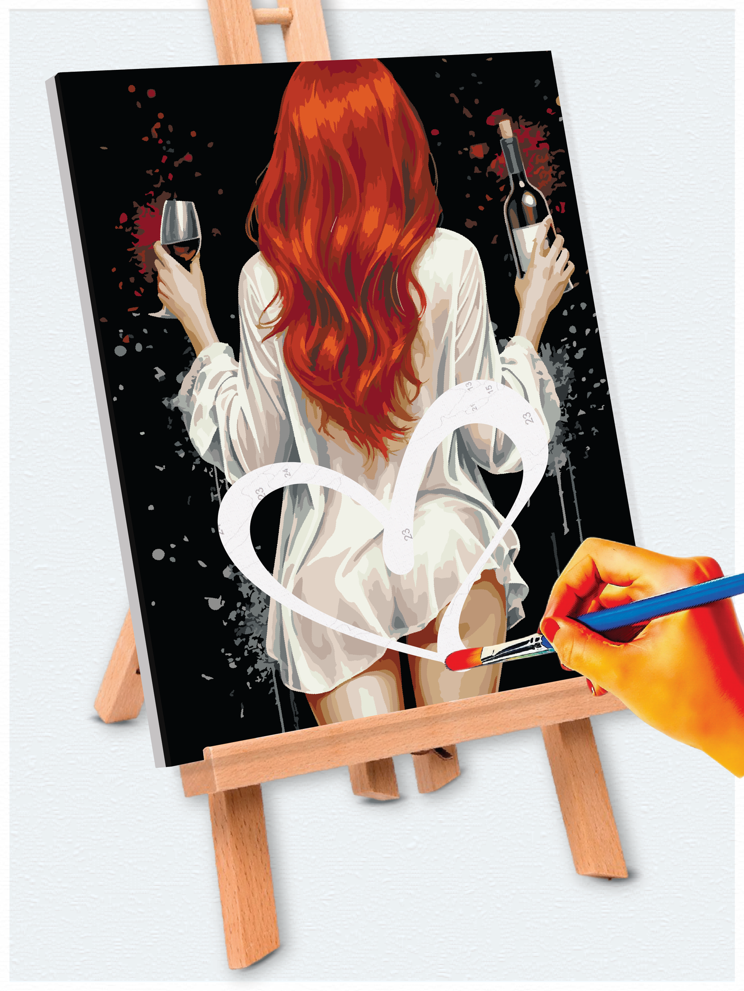 Картина по номерам "Девушка_3" Холст на подрамнике 40х50, набор для рисования — фото 1