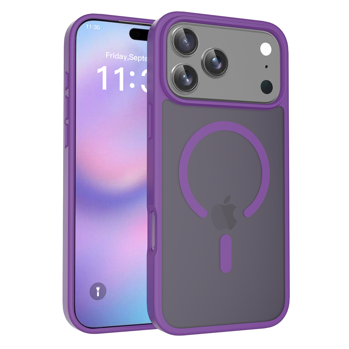 Чехол для Apple iPhone 17 Pro Max / Айфон 17 Про Макс, soft touch, накладка, поликарбонат (PC), защита камеры, ударопрочный, усиленные углы, Apple, Apple iPhone 17 Pro Max, purple,