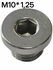 Заглушка М10*1,25 нержавеющая сталь