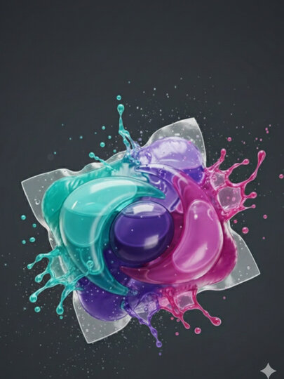 Капсулы для стирки белья 4 в 1 AIR OMA, 26 шт, быстро растворяются в воде — фото 1