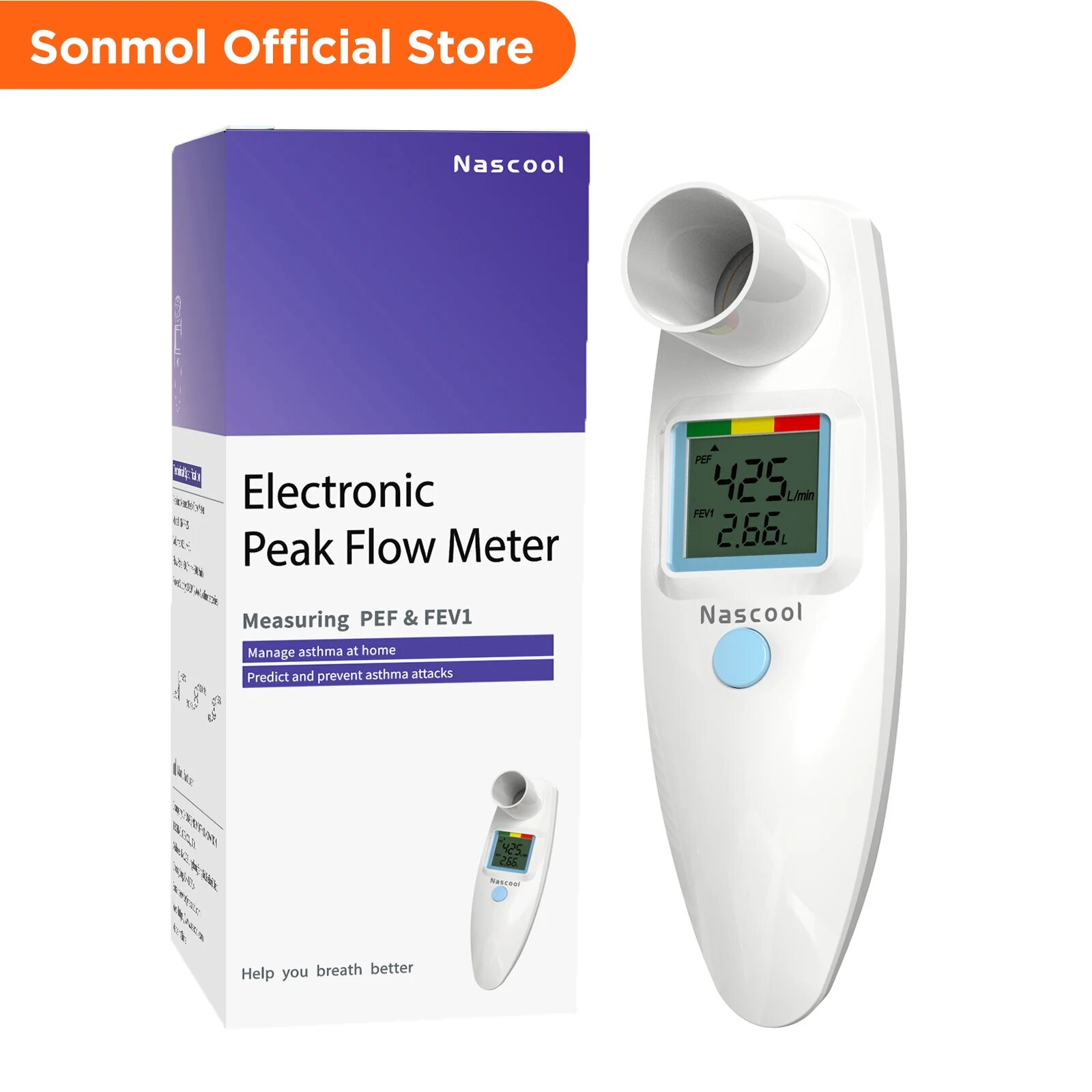 Спирометр Sonmol Nascool для измерения PEF и FEV1