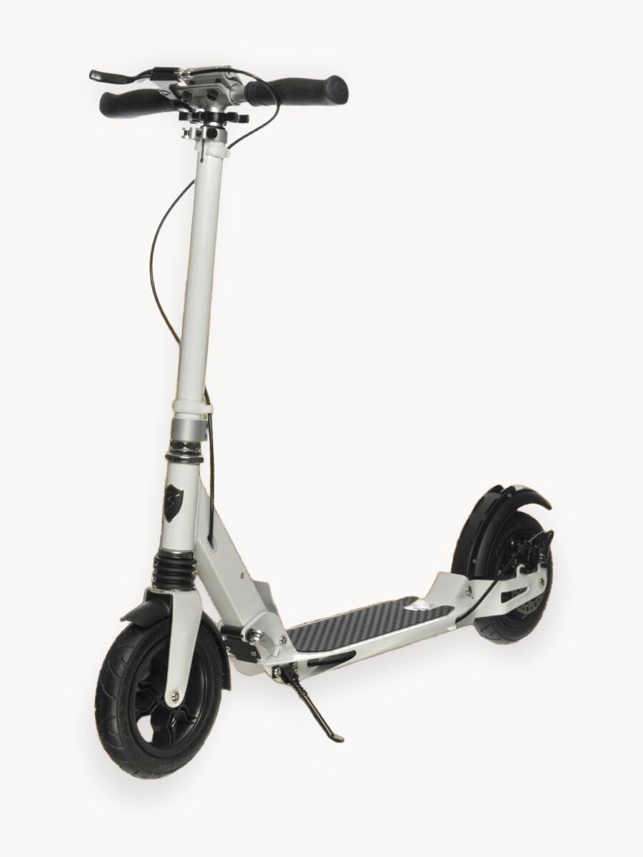 Самокат Urban Scooter Disc Aero White, (2025), вездеход, надувные колёса, с дисковым тормозом, складной, городской, двухколесный