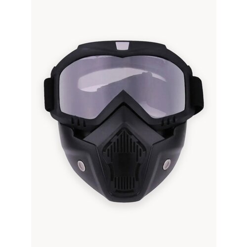 Ветро/пылезащитная маска-очки на всё лицо для мото/вело кросса, горнолыжная маска, цвет линз прозрачный