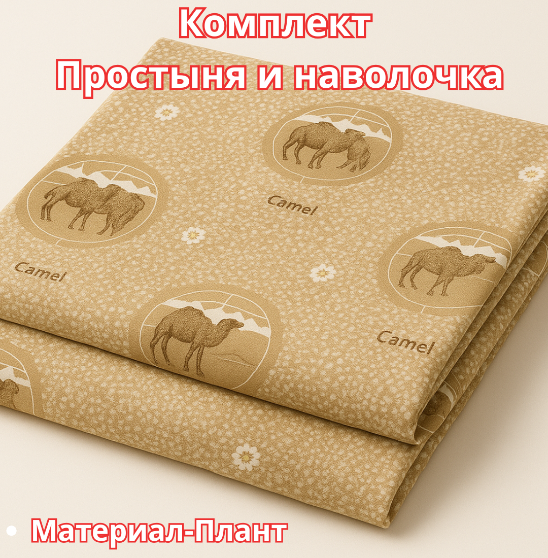 Постельное белья "Простыня и наволочка" размер евро стандарт — фото 1