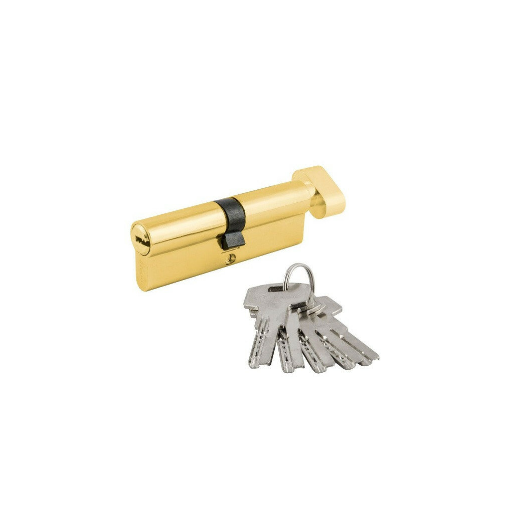 Цилиндр нора-м ECO Z ЛПВ-90 латунь перфорированный ключ 5 ключей в комплекте