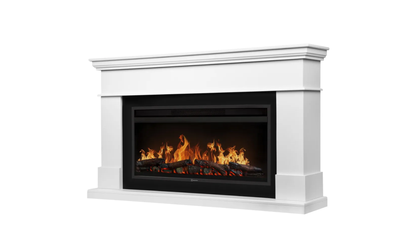 Каминокомплект: Очаг Electrolux EFP/P-4220LS портал California 42/40/36 белый
