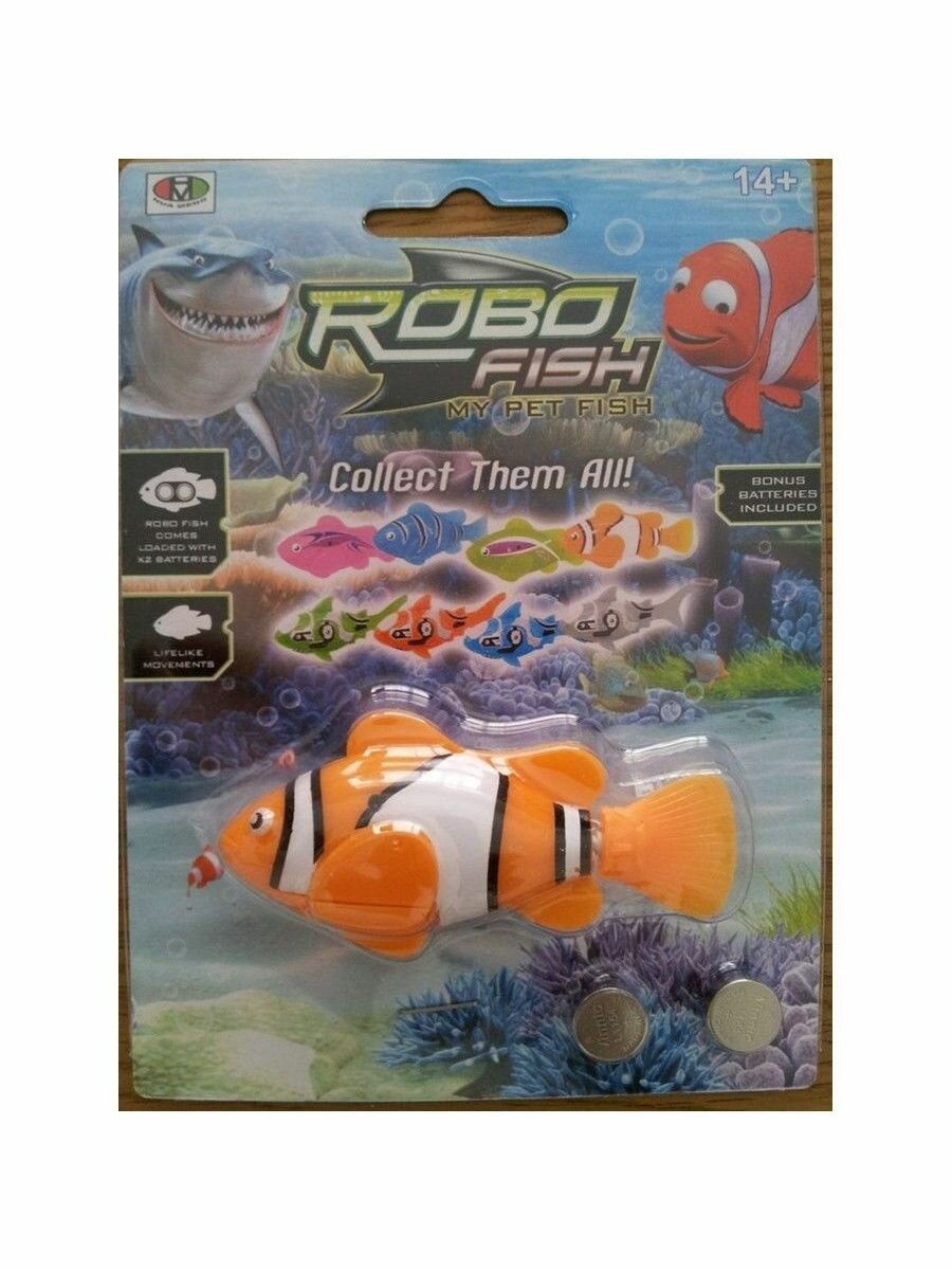 Интерактивная игрушка "Роборыбка Клоун", плавает в воде, для аквариума — фото 1