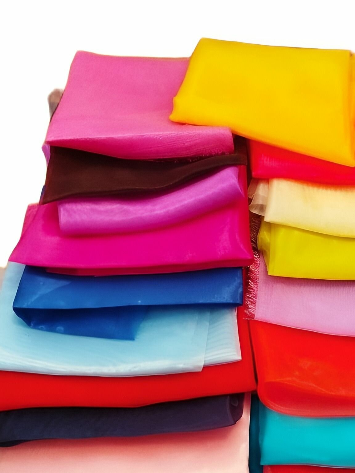 Набор лоскутков для творчества из ткани органза разноцветный/размер 25Х25 см