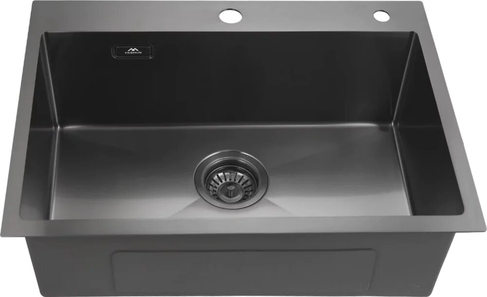Мойка кухонная Fashun AS5545-17 металлическая прямоугольная 55x45 мойка для кухни серая матовая черная