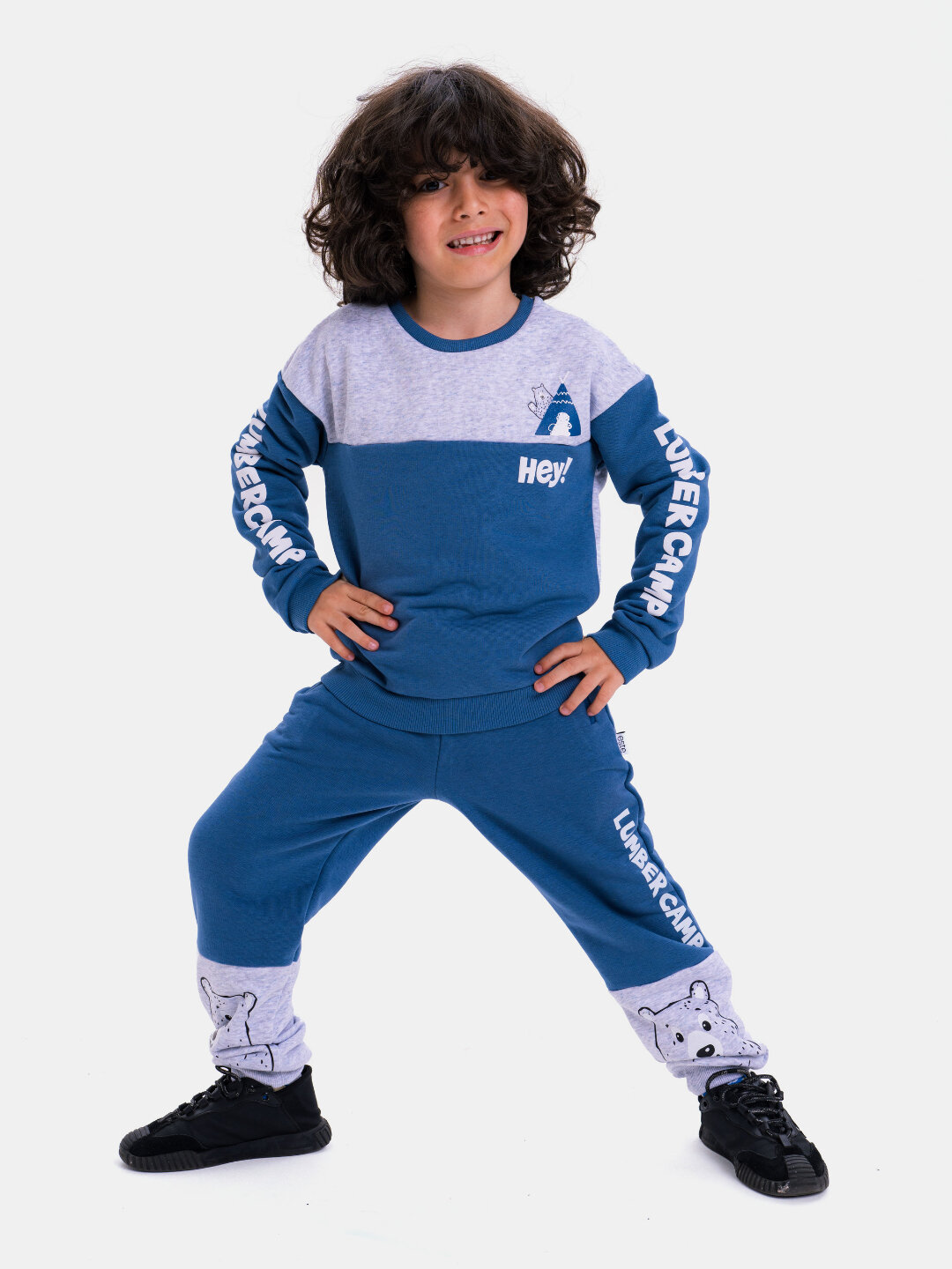 Толстовка neo, размер 116, голубой — фото 1