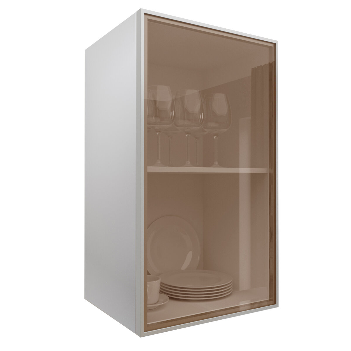 Фасад из алюминиевого профиля со стеклом Aluminum Glass 396х716 см алюминий браш/бронза