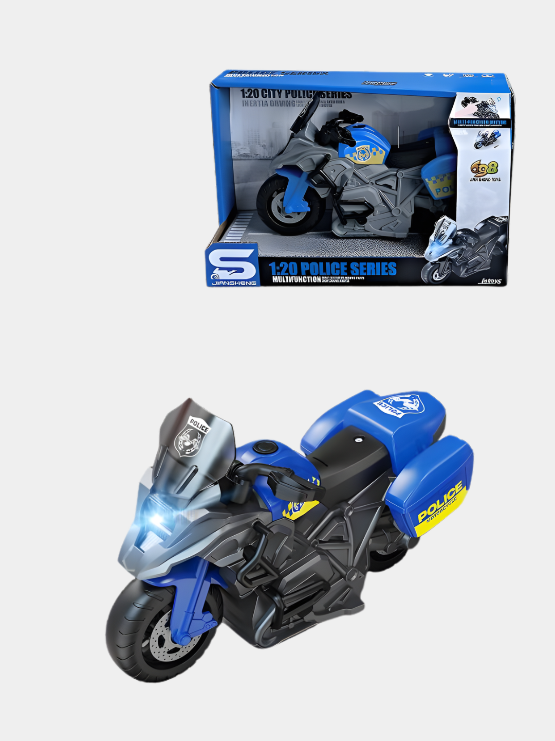 Детский мотоцикл, полицейский мотоцикл, служебный транспорт, детская машина — фото 1