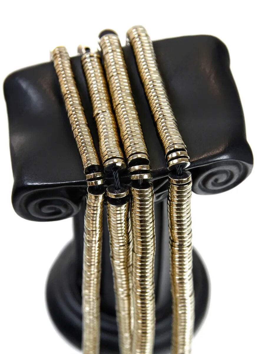 Гематин - диски плоские - золото - 5 мм (около 170 шт) — фото 1