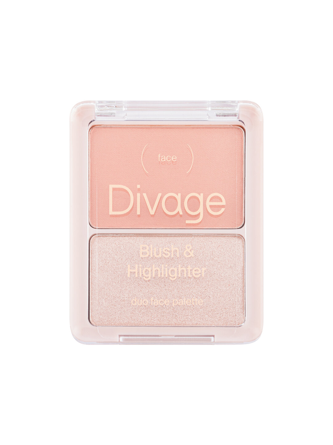 Палетка для макияжа DIVAGE Duo Face Palette 02, с эффектом сияния — фото 1