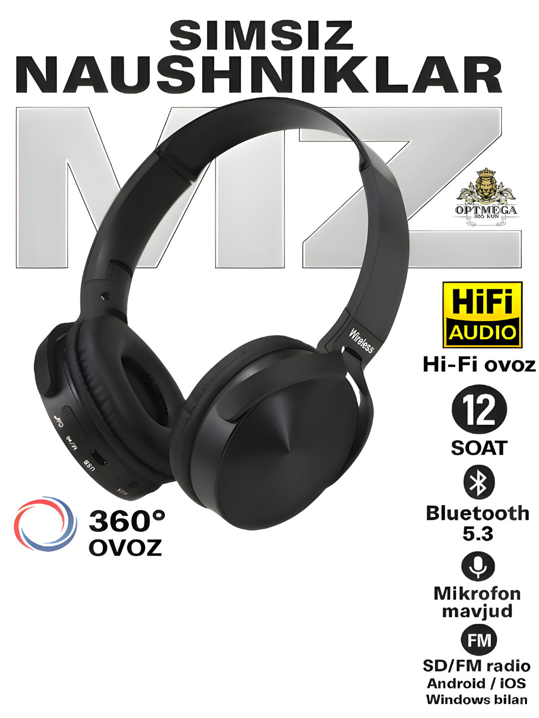 Беспроводные наушники Bluetooth MZ-650, полноразмерные, с микрофоном, PUBG - Черный