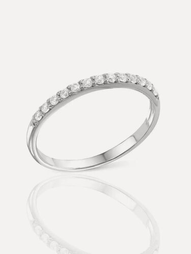 Изображение товара Кольцо дорожка, серебро, 925 проба, родирование, фианит