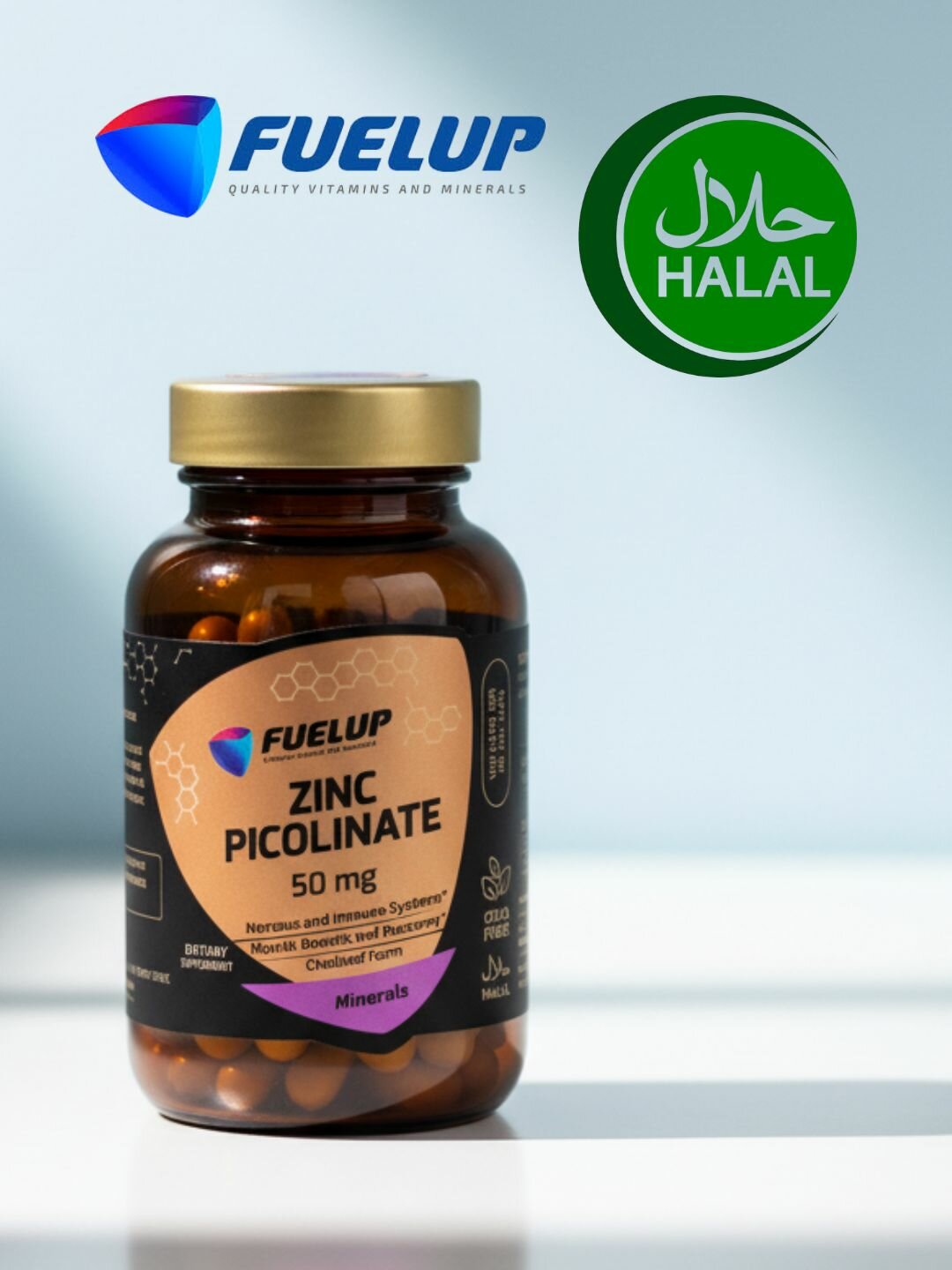 FuelUP Zinc Picolinate 50mg 60 veg caps, Цинк Пиколинат капсула