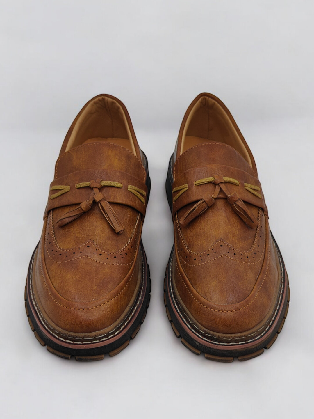 Лоферы  Туфли мужские Solid Step, из экокожи, водонепроницаемые, размер 38 39 40 41 42 43, фиолетовый — фото 1