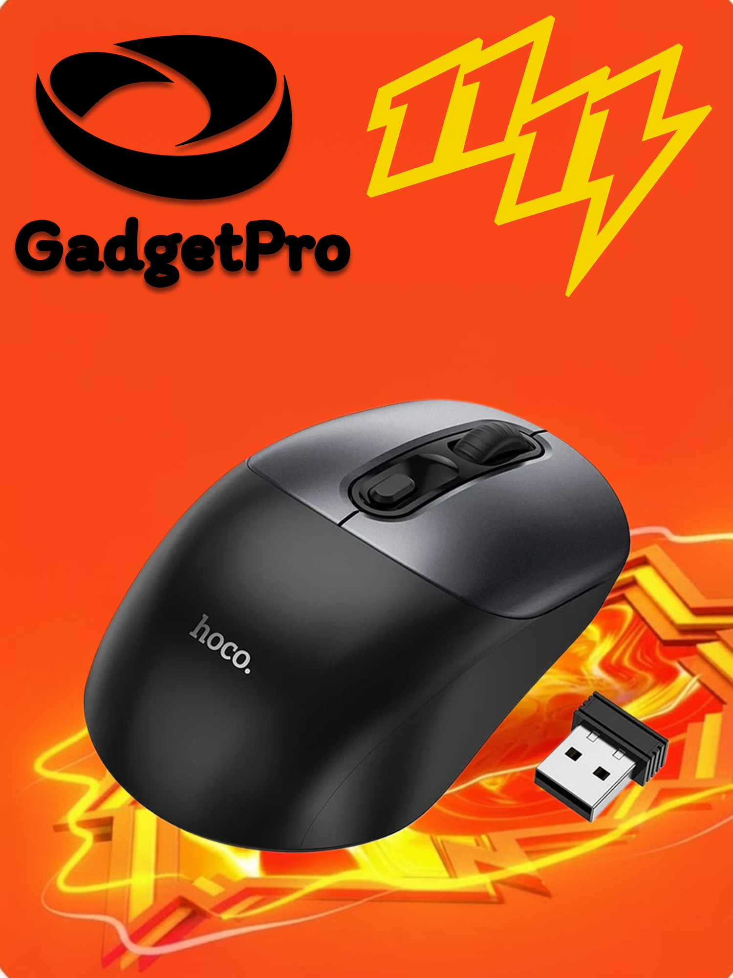 Беспроводная мышь Hoco GM28, Bluetooth/2.4G, 800-1600 DPI, 4 кнопки, оптическая, MX8650, черная