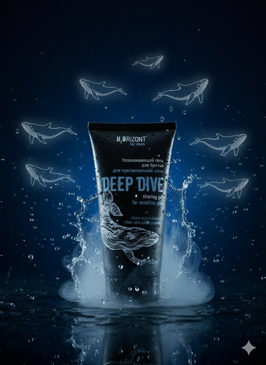 Гель для бритья H.ORIZONT DEEP DIVE, успокаивающий, для чувствительной кожи