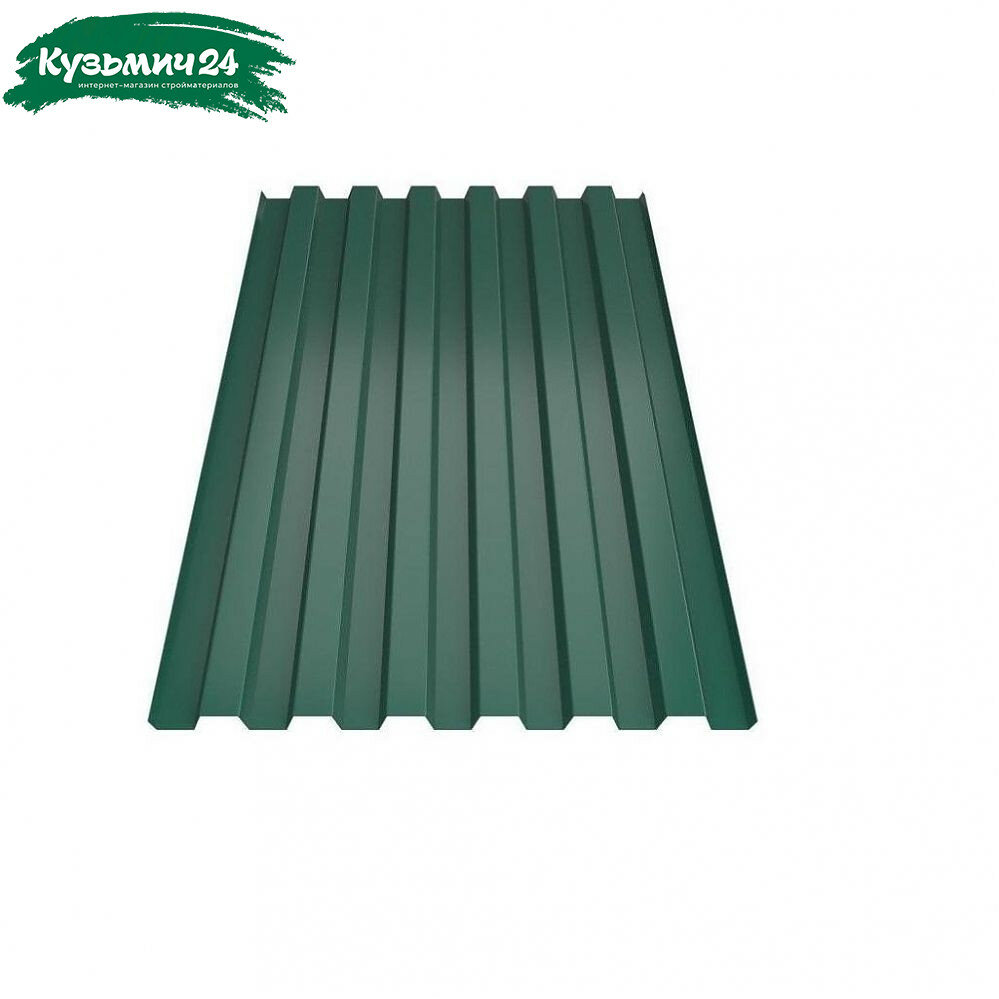 Профнастил Металл Профиль C-21 темно-зеленый 0.4х1050x1700 мм для кровли фасада забора