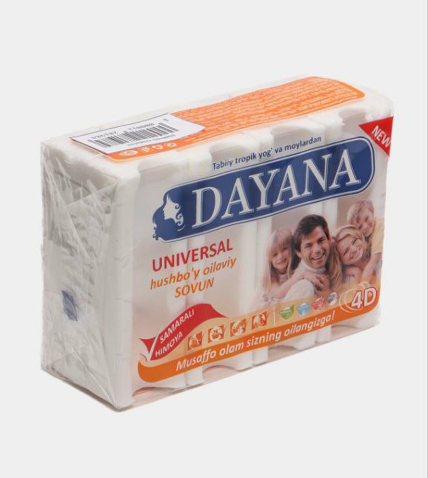 Мыло Dayana Universal, ароматное, семейное, в упаковке 4шт, 160г