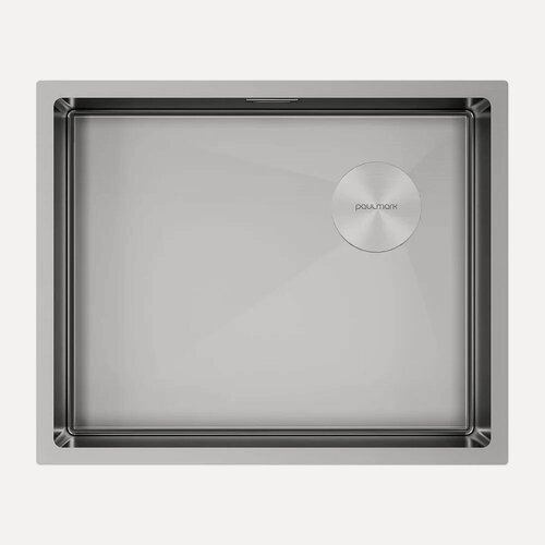 Изображение товара Мойка кухонная Paulmark Next-Skew PM885444-BS металлическая, 54x44, прямоугольная, мойка для кухни, под столешницу