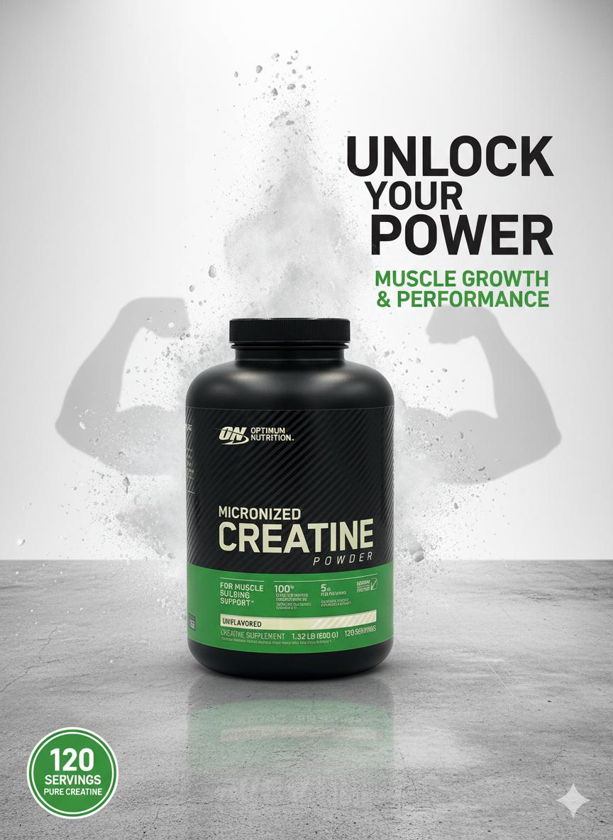 Креатин Optimum Nutrition Creatine Powder ON, моногидрат, 600г
