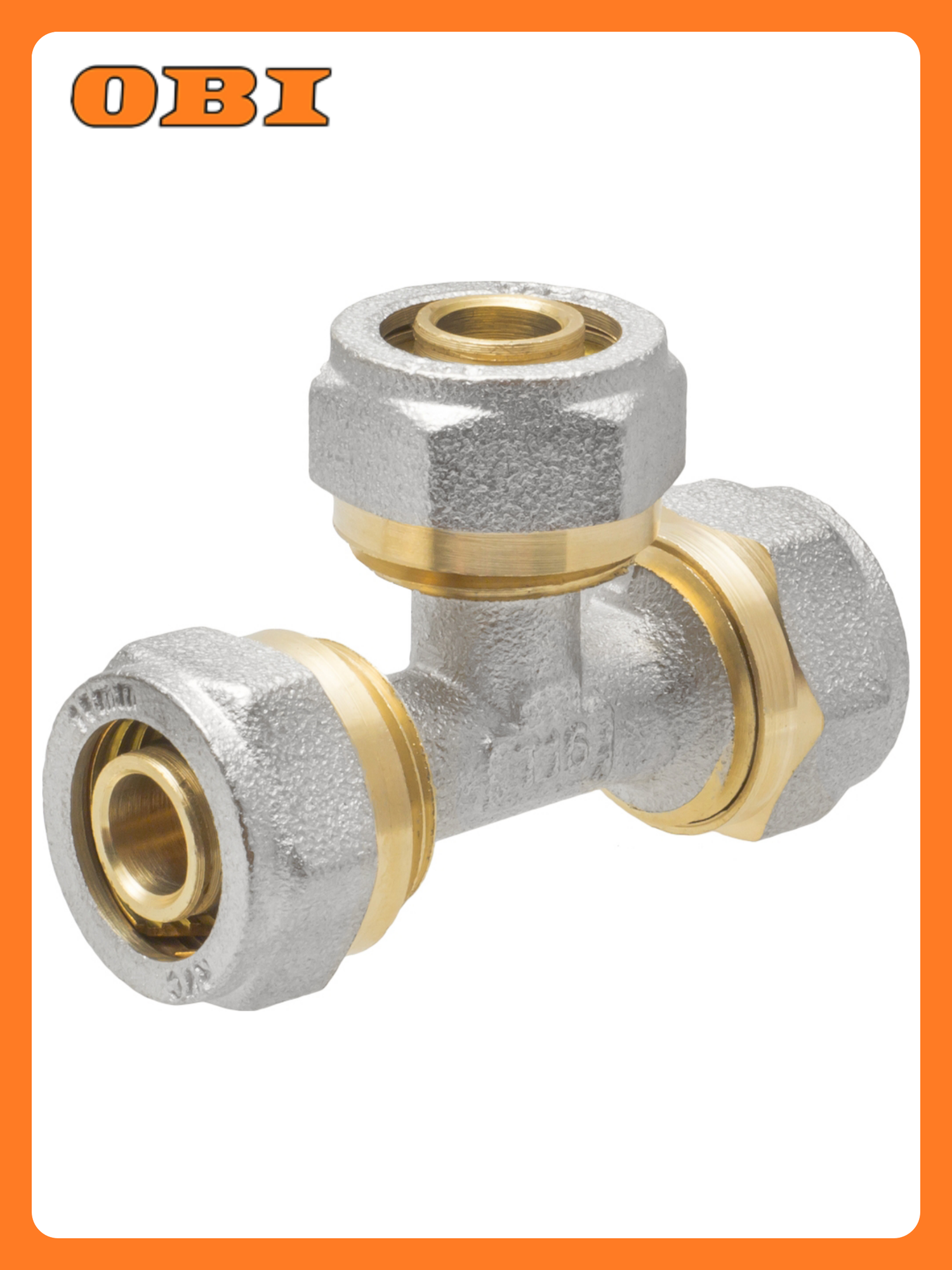 Тройник Rvc латунь 16 мм обжимное соединение никелированный 30 лет службы