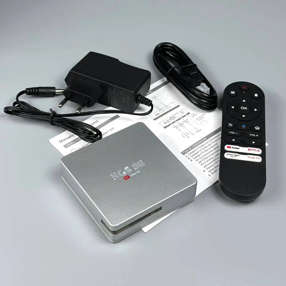 ТВ-приставка Adapter Technology HCS96, 8K, Android TV, белый Mobicom — фото 1