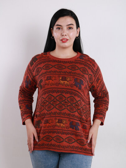 Свитер , размер OneSize, рыжий — фото 1