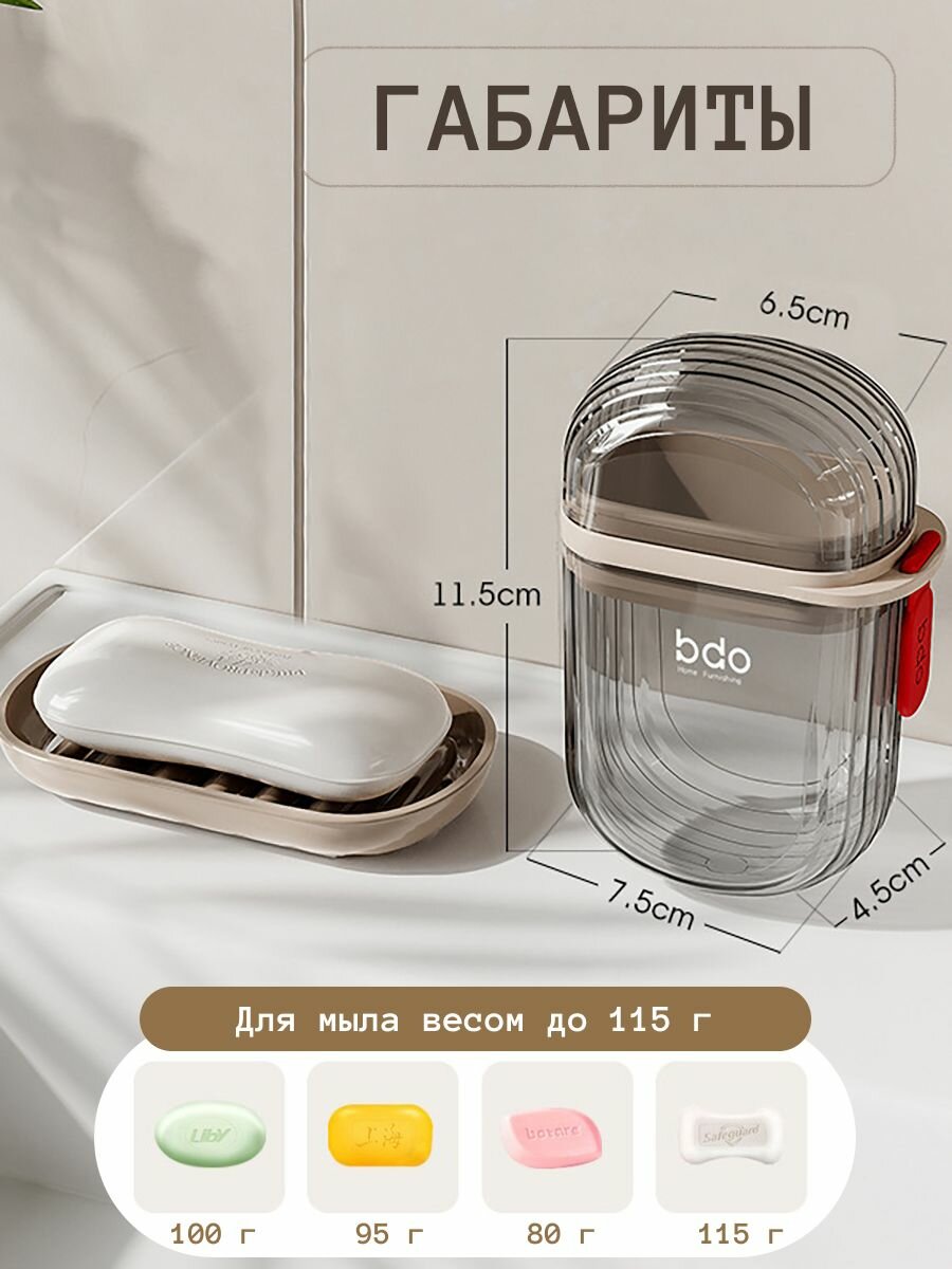 Мыльница дорожная герметичная, контейнер для мыла в путешествие BDO — фото 1