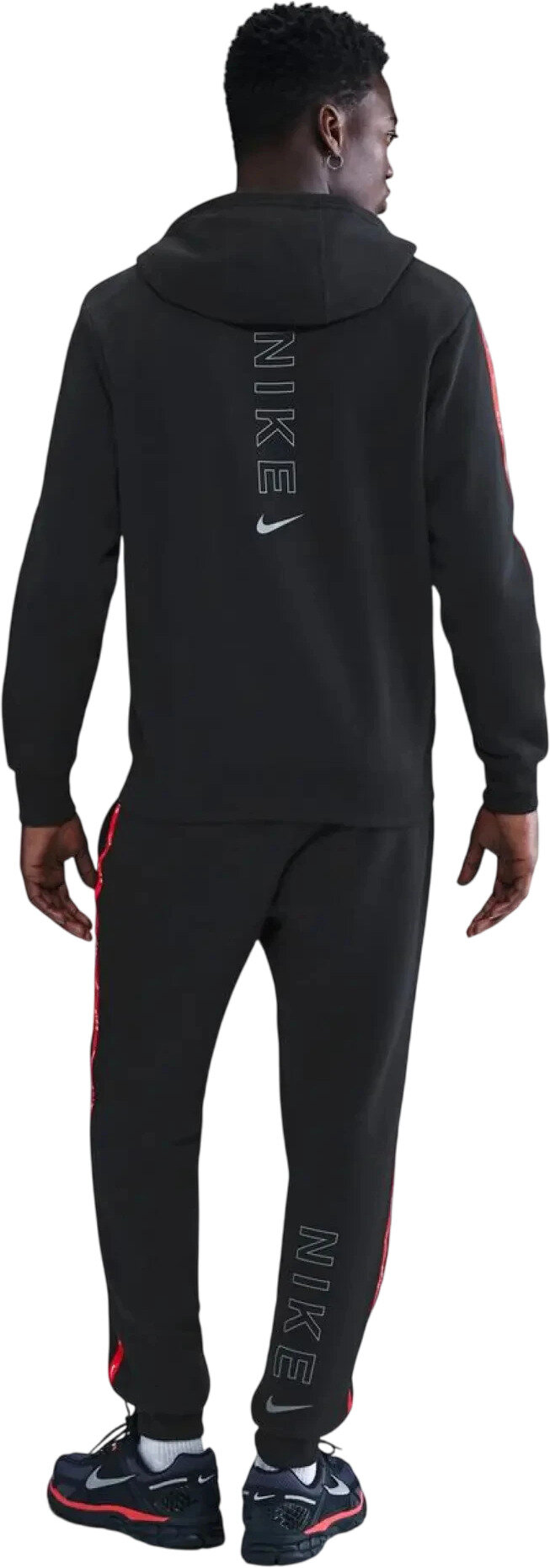 Брюки спортивные NIKE Nsw Cs Jogger Flc Bb, размер L, черный/красный — фото 1