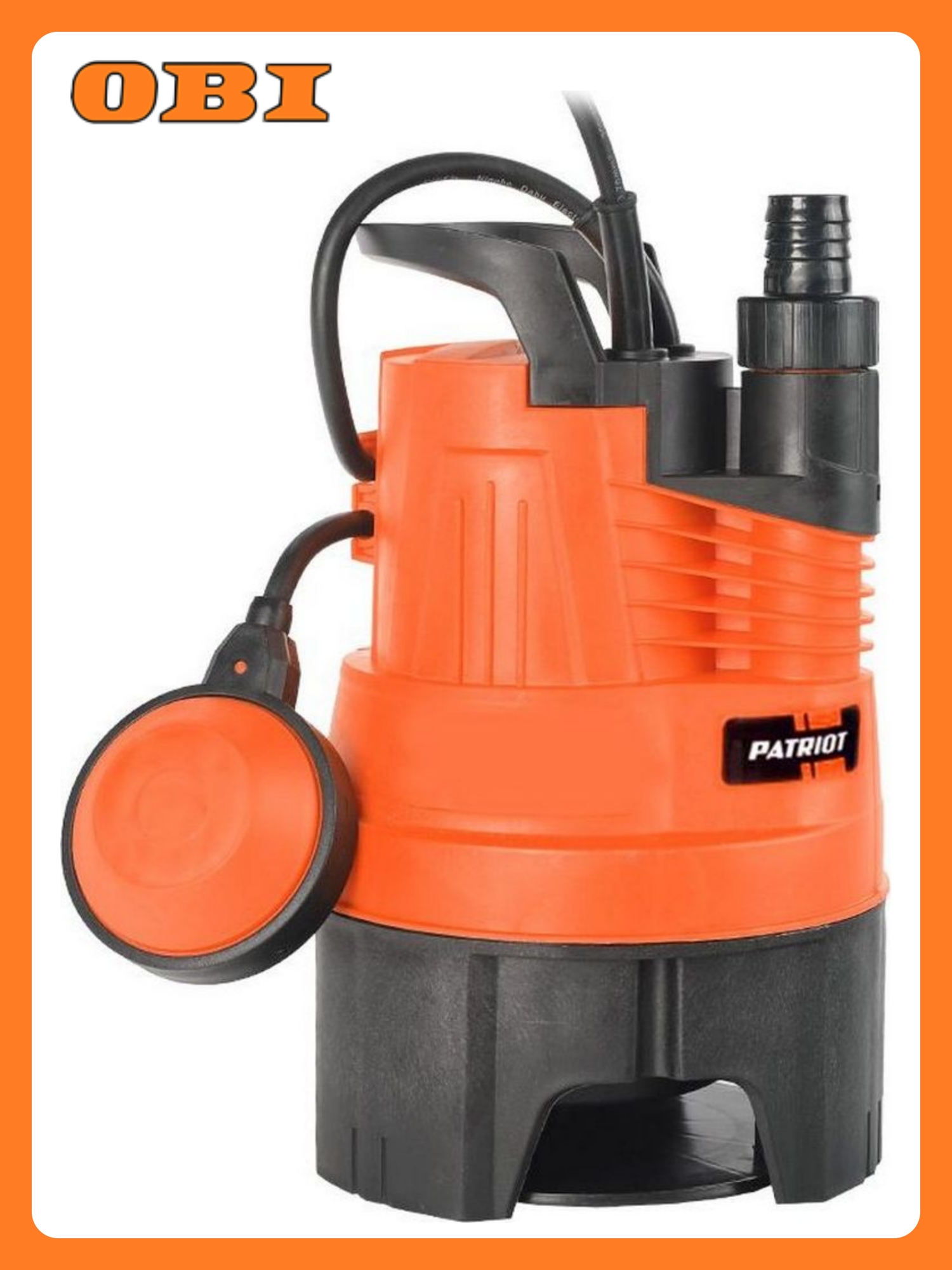 Дренажный насос PATRIOT F350 погружение до 7 м 5 м3/ч пропуск частиц 35мм