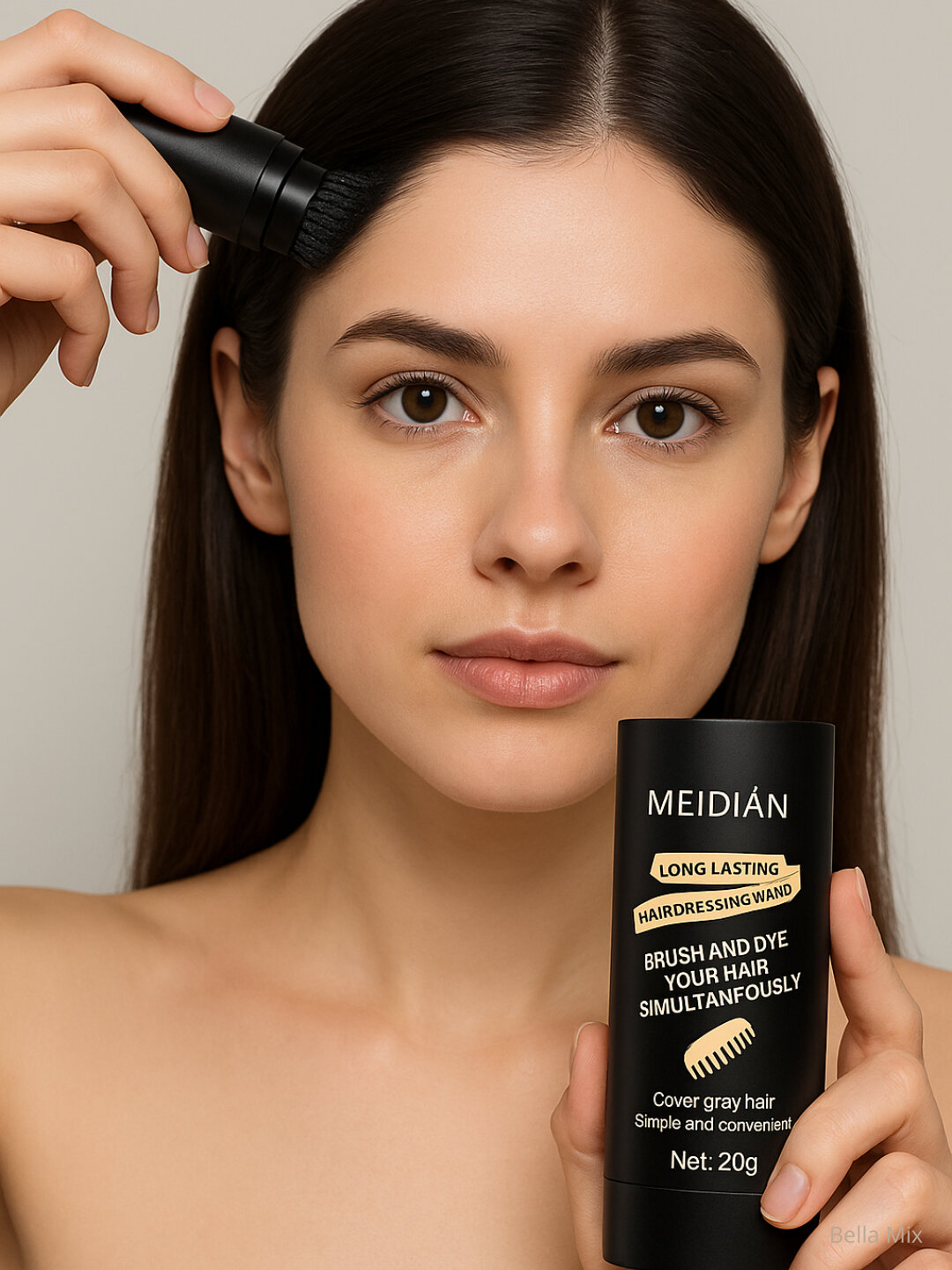 Подходит для мужчин и женщин. Крем-краска для волос STIK в стике, черный цвет.