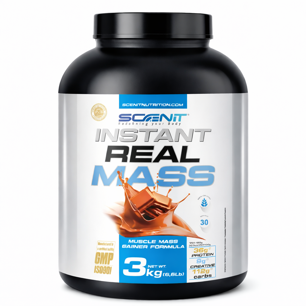 Гейнер , REAL MASS INSTANT, Scenit Nutrition, 50г протеина, 5000 ккал, Шоколад,3 кг — фото 1