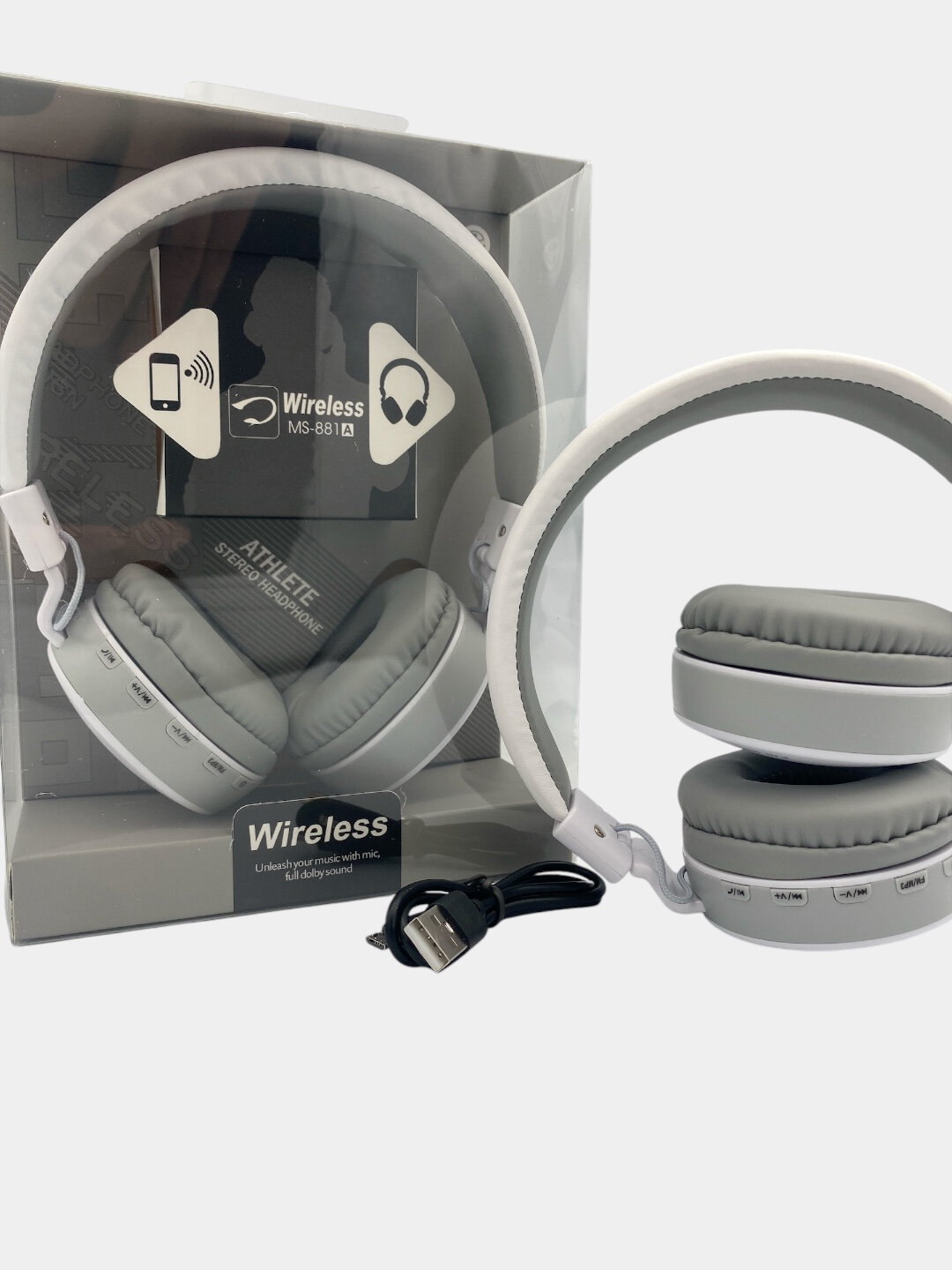 Беспроводные наушники Wireless MS-881 A совместимы с iOS и Android — фото 1