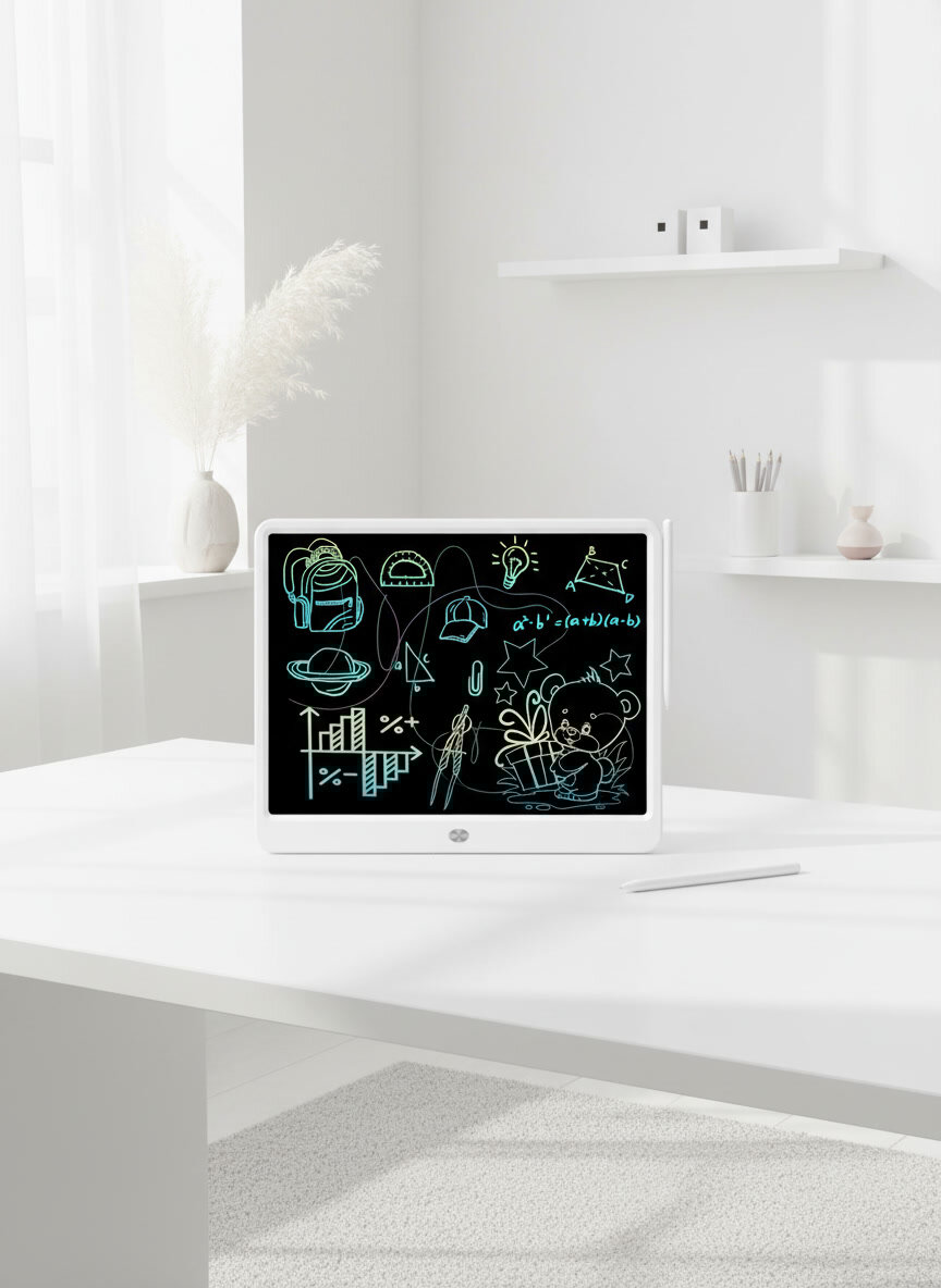 LCD-планшет для рисования для детей, 15-дюймовая цветная электронная доска для рисования