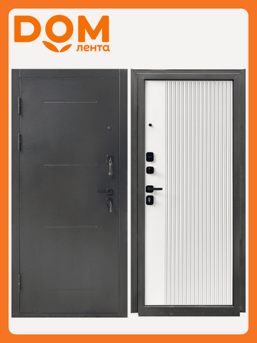 Изображение товара Дверь металлическая Форпост "Монблан Софт" 86х20,5 см, левая, серебристая